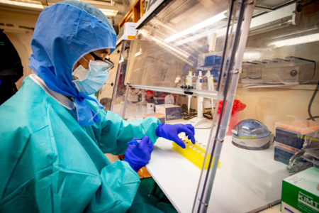Tulane scientist doing research
