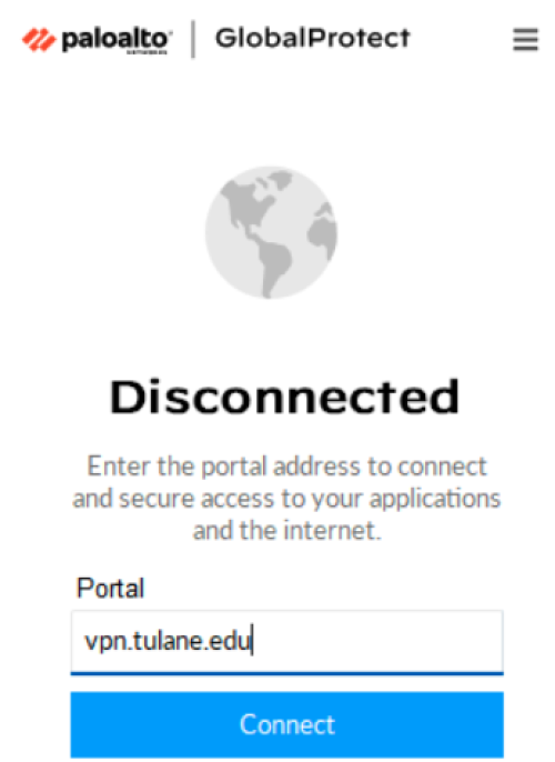 Where to enter VPN portal name