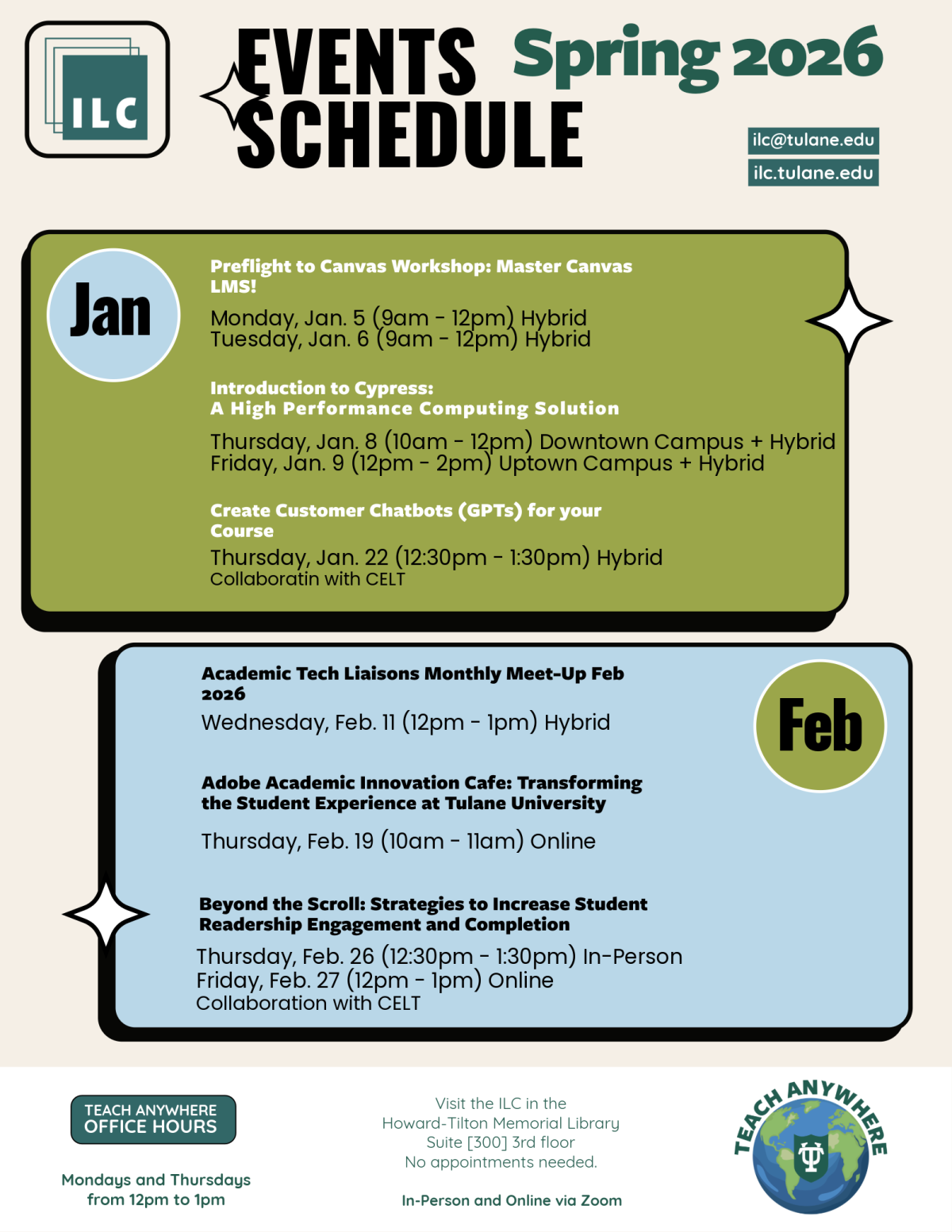 ILC Spring 26 Events